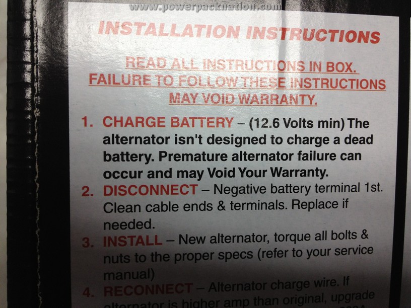 Fact Alternators are not designed to charge dead batteries