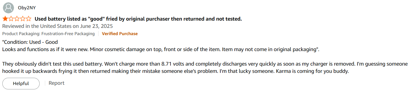 Used OPTIMA Battery Review