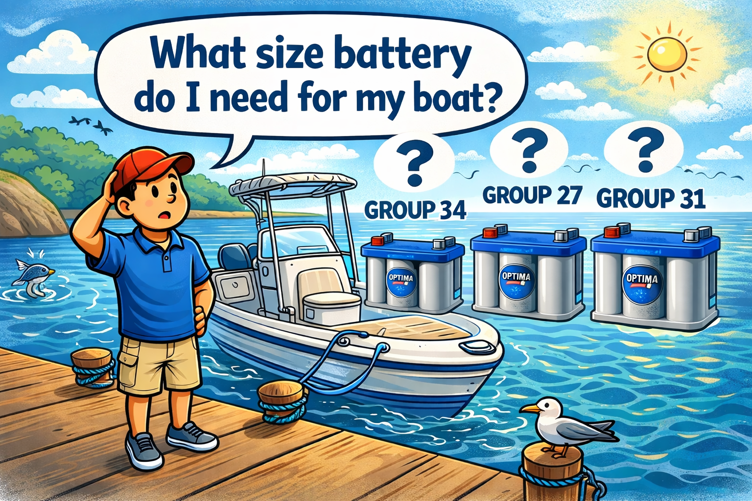 What size battery do I need for my boat