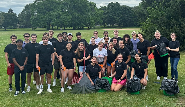 interns restoring a park
