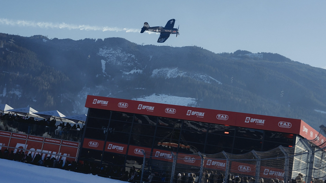 airplane flyover ice race