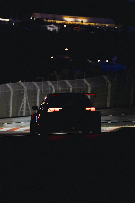 car racing at night
