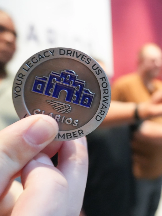 Battle of Flowers Clarios challenge coin