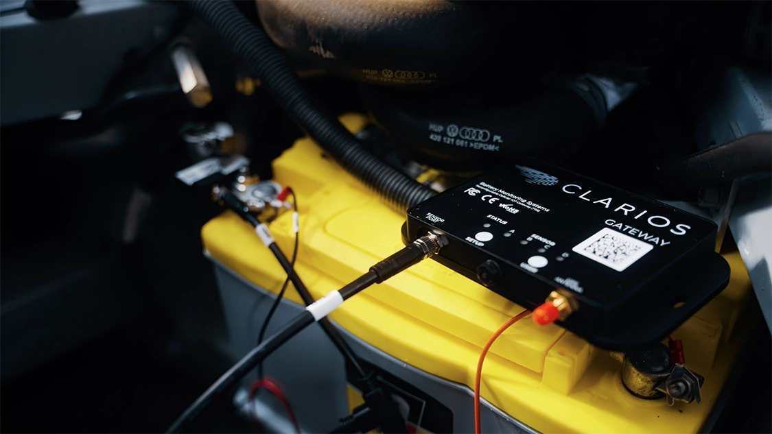 Clarios Battery Manager connected to battery