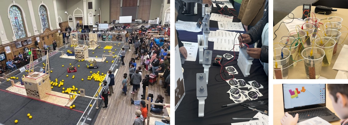 collage of stem activities