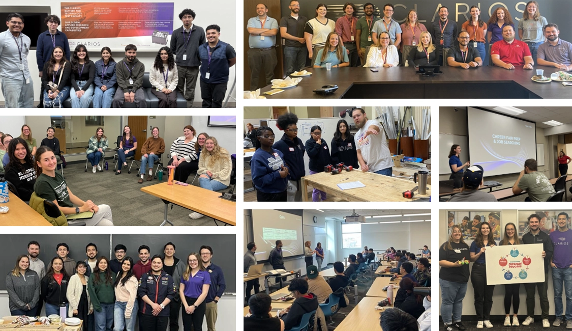 group photo collage of stem groups