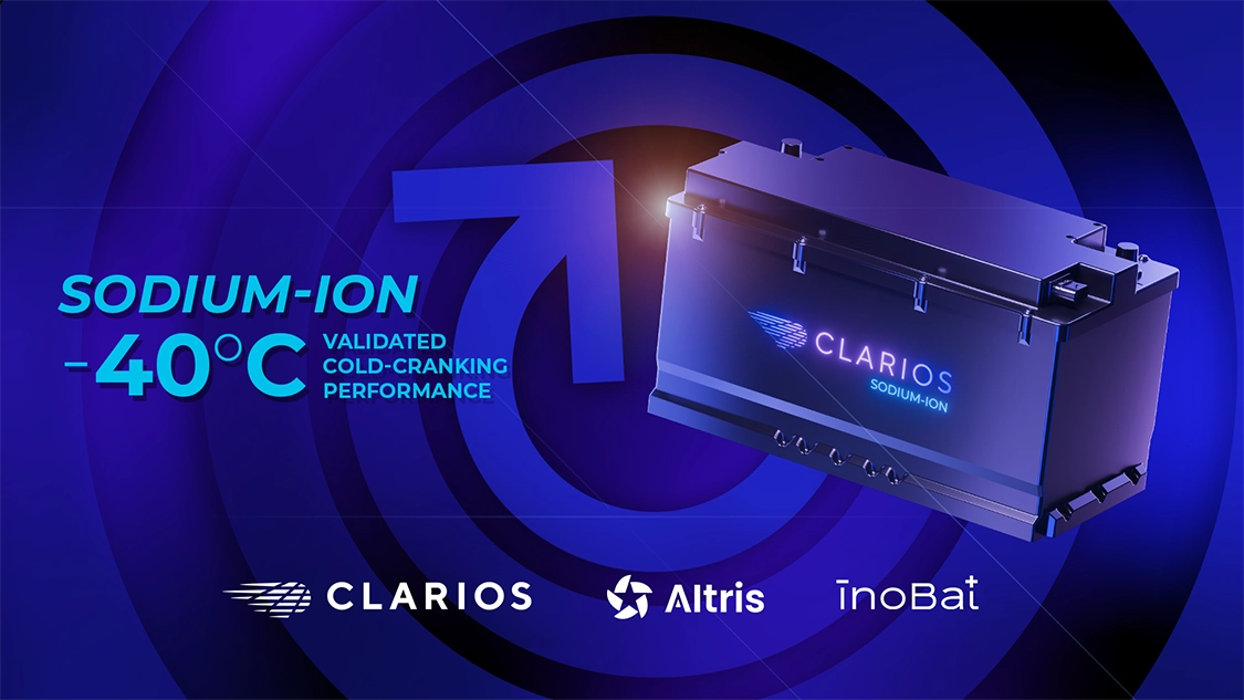 Sodium-ion -40*C validated cold-cranking performance. Clarios | Altris | Inobat
